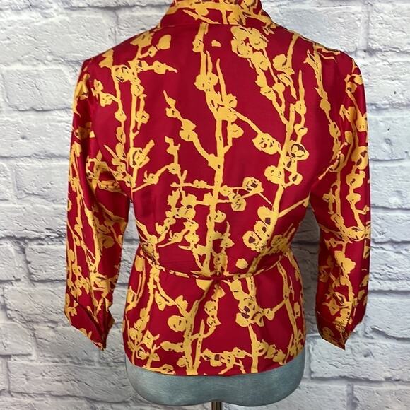 Ice silk matka wrap blouse - Picture 2 of 8